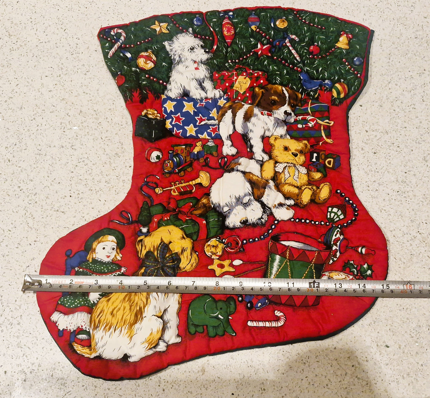 Handmade Christmas Stocking, Vintage Christmas Stocking,  Christmas, Xmas, Stocking, Kitsch, Quirky, Santa, Father Christmas