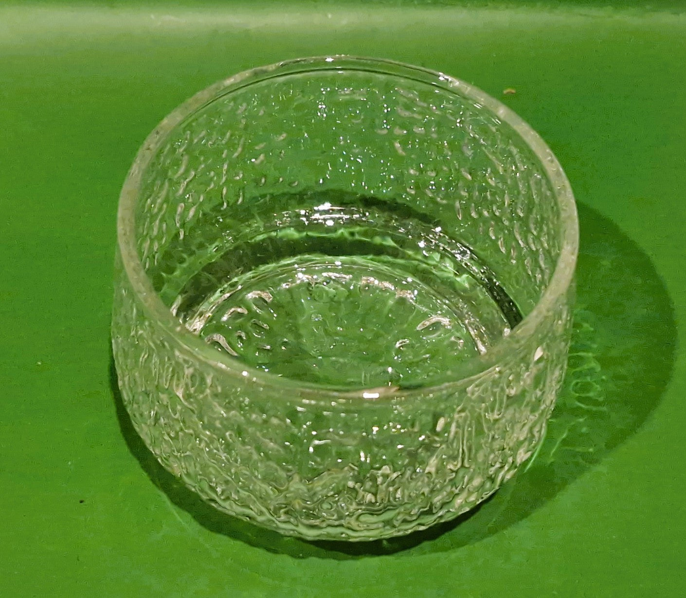 70s Glass Dessert Bowl Set, Textured Glass, Siesta Ravenhead Sundae Dishes, Iittala Style