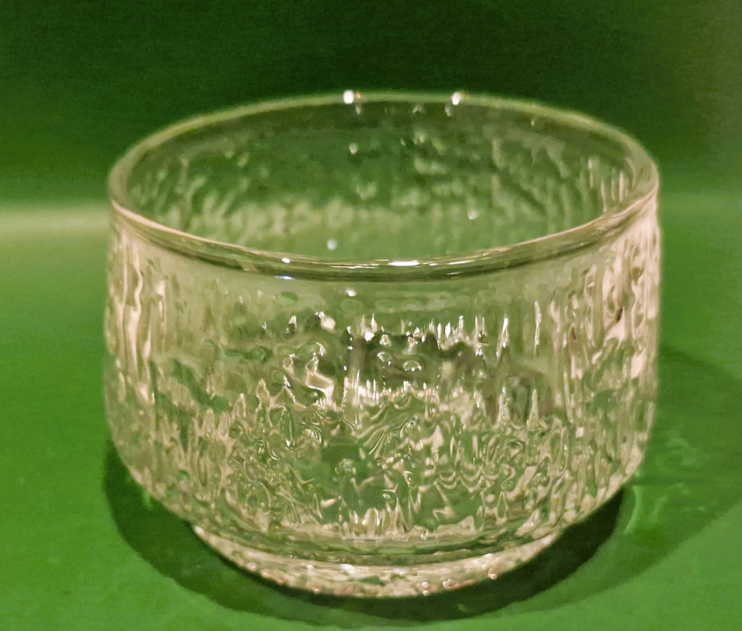 70s Glass Dessert Bowl Set, Textured Glass, Siesta Ravenhead Sundae Dishes, Iittala Style