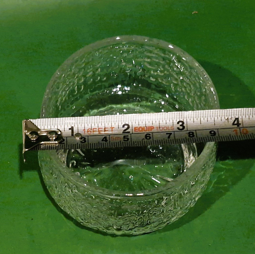 70s Glass Dessert Bowl Set, Textured Glass, Siesta Ravenhead Sundae Dishes, Iittala Style