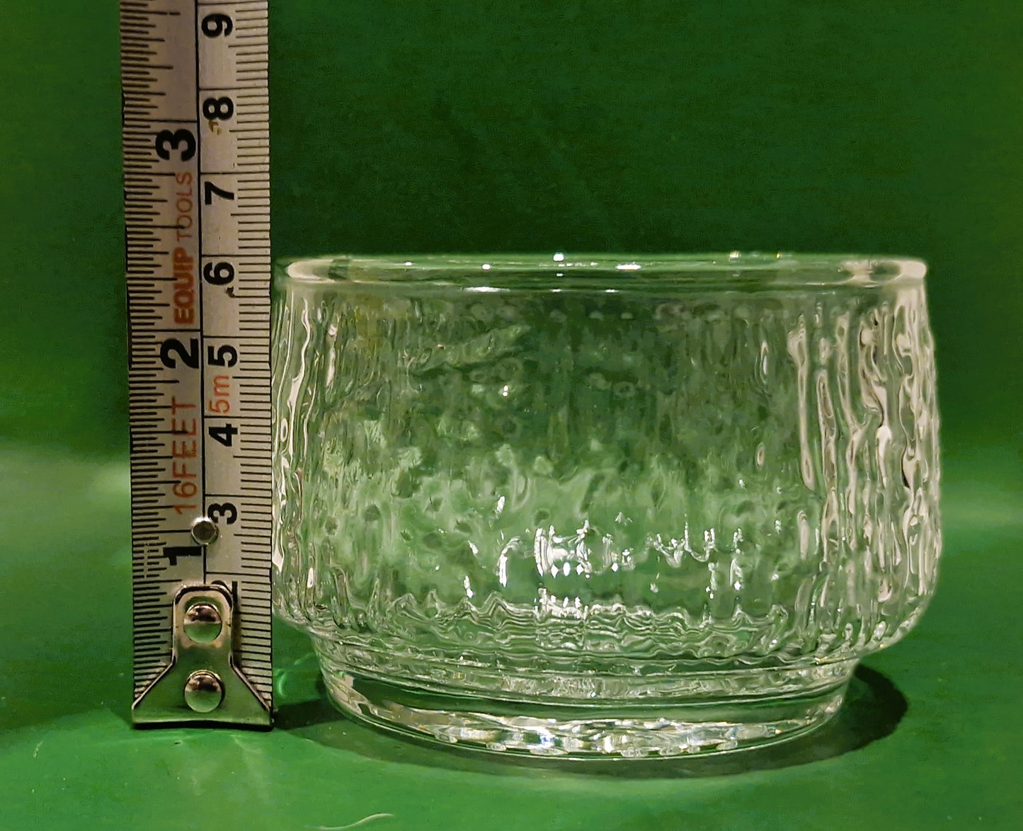 70s Glass Dessert Bowl Set, Textured Glass, Siesta Ravenhead Sundae Dishes, Iittala Style