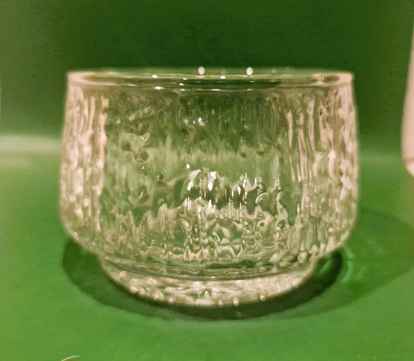 70s Glass Dessert Bowl Set, Textured Glass, Siesta Ravenhead Sundae Dishes, Iittala Style