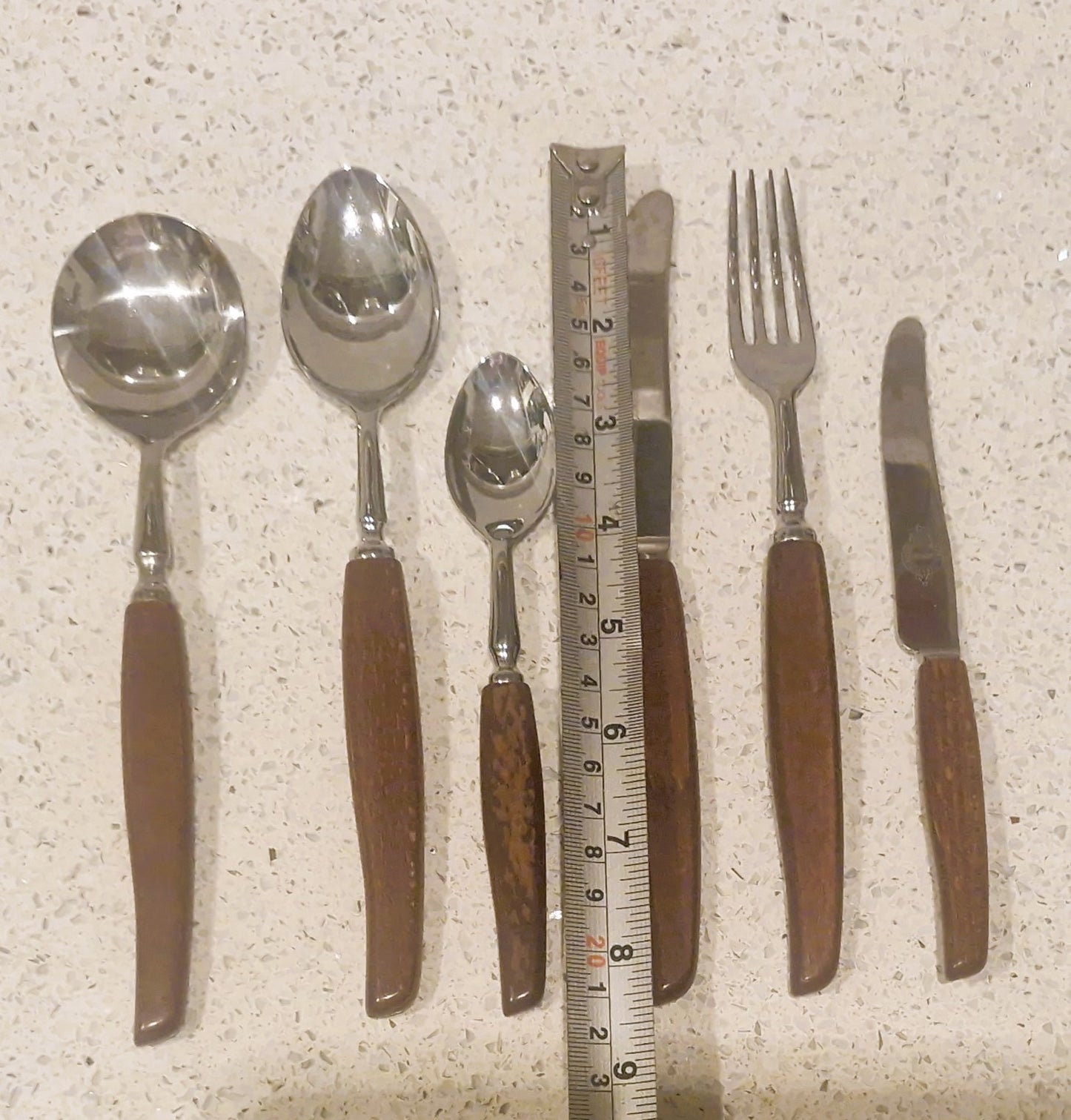 Vintage Glosswood Stainless Steel Cutlery Set: 44 Piece, 6 Full Settings, Mid-Century Sheffield England