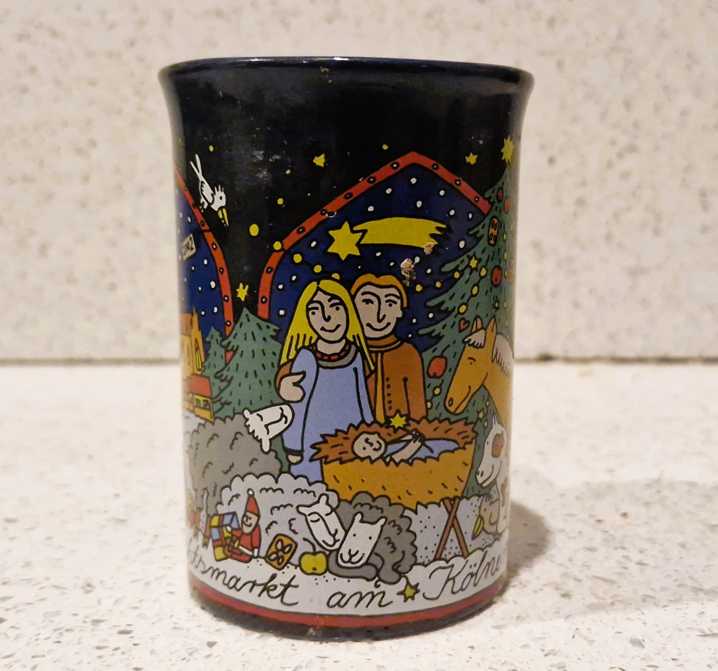 German Christmas Market, Gluhwein Mug, Christkindlesmarkt, Noel, Weihnachtsmarkt, 2002