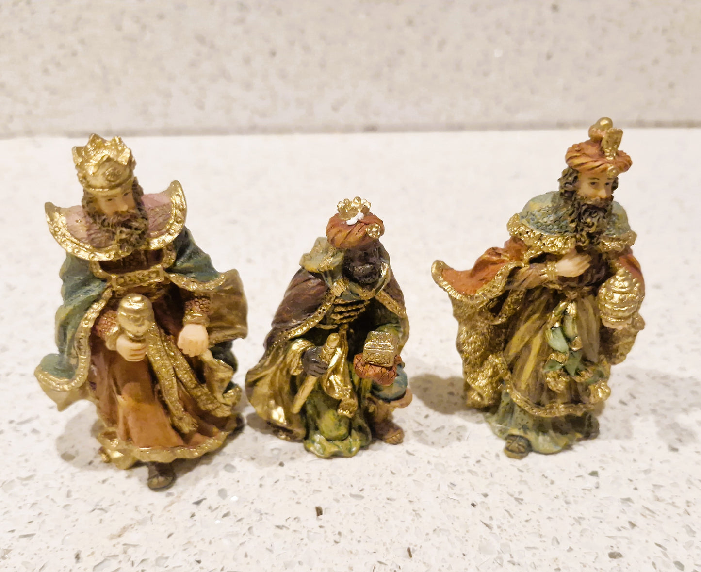 Vintage Plaster Nativity Set, Complete with Angel and Camel, Boxed