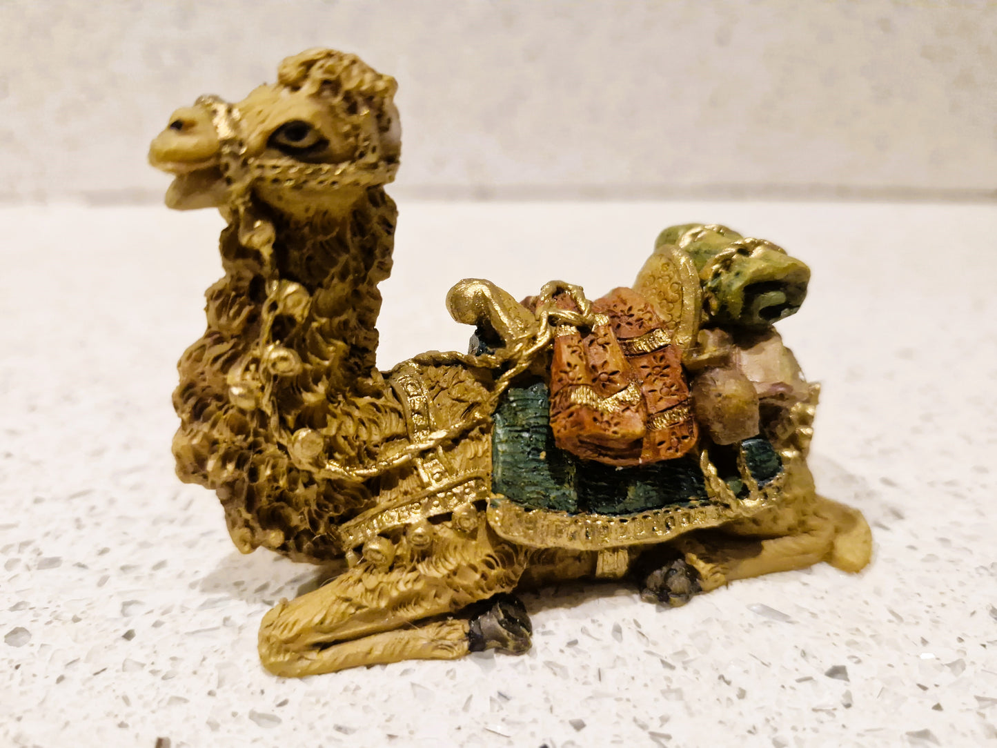 Vintage Plaster Nativity Set, Complete with Angel and Camel, Boxed