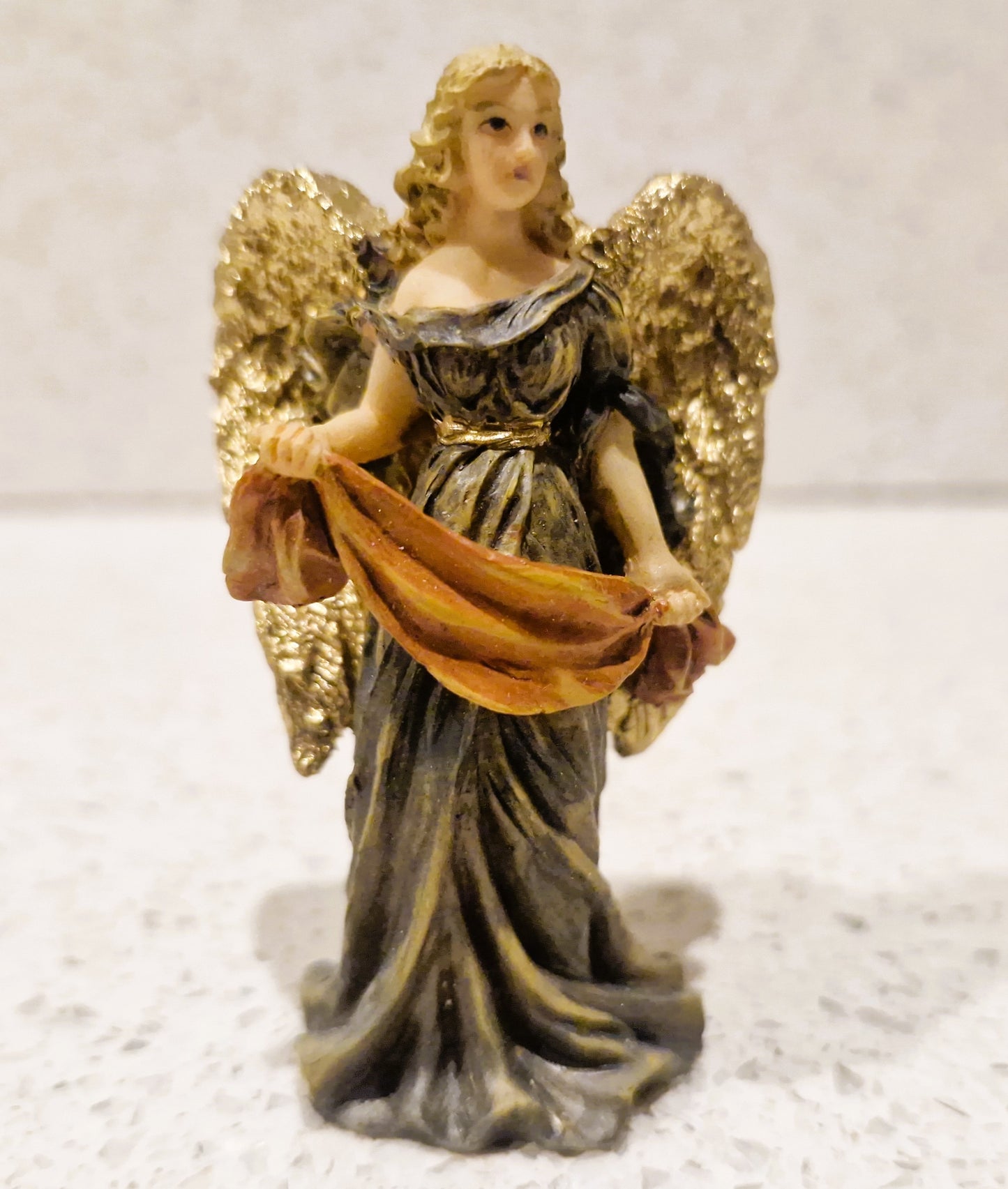 Vintage Plaster Nativity Set, Complete with Angel and Camel, Boxed