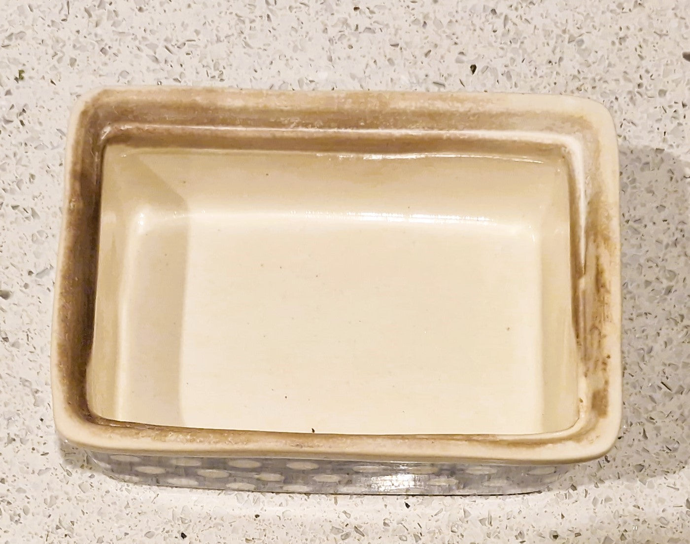 Vintage, Blue Spotted Butter Dish, Original Bunzlau Polish pottery, Bunzlau, Polish Pottery