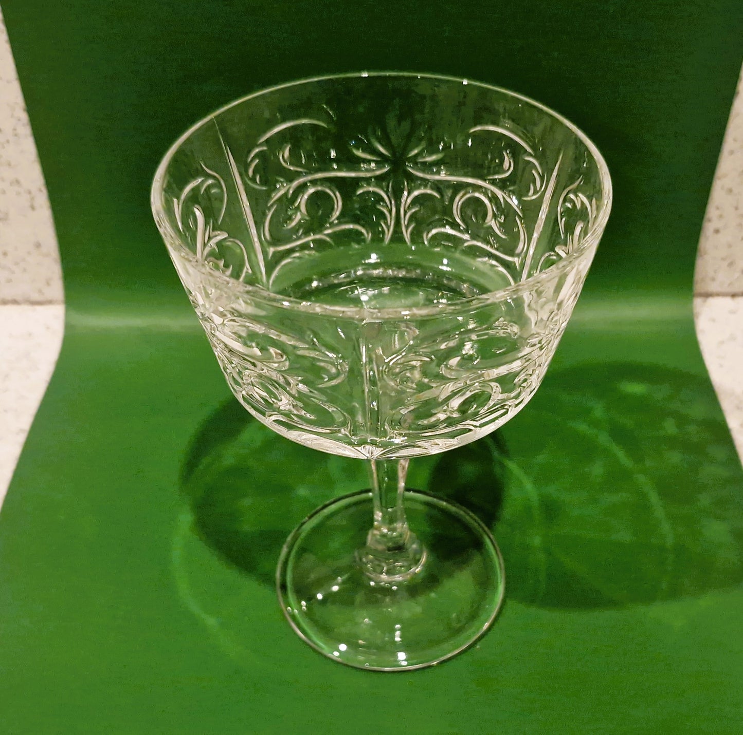 Vintage Italian Crystal Champagne Glasses, Champagne Coupes, RCR Royal Crystal Rock