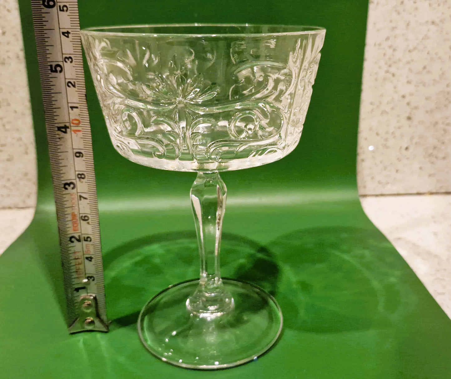 Vintage Italian Crystal Champagne Glasses, Champagne Coupes, RCR Royal Crystal Rock