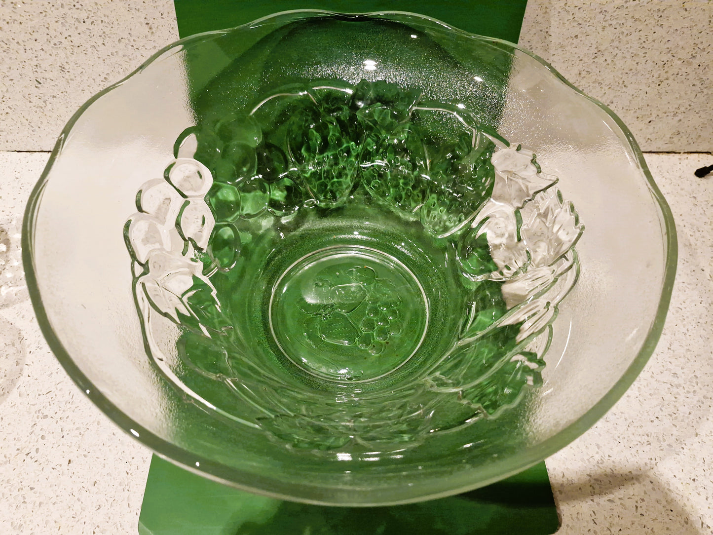 Vintage Pressed Glass Punch Bowl Set: 12 Glasses, Mid-Century Cocktail Party, Christmas Party