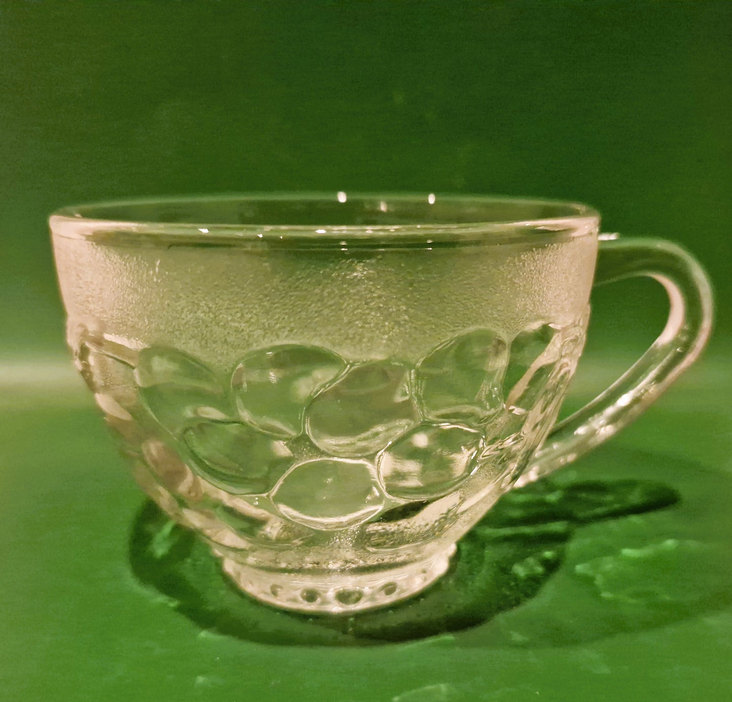 Vintage Pressed Glass Punch Bowl Set: 12 Glasses, Mid-Century Cocktail Party, Christmas Party