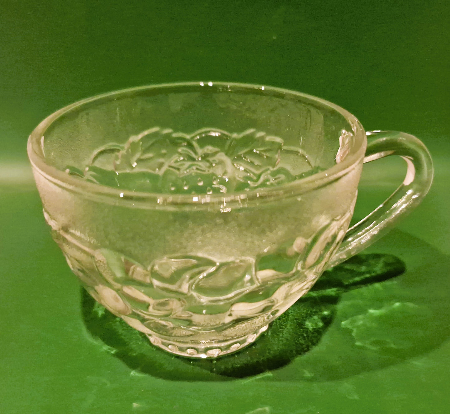 Vintage Pressed Glass Punch Bowl Set: 12 Glasses, Mid-Century Cocktail Party, Christmas Party