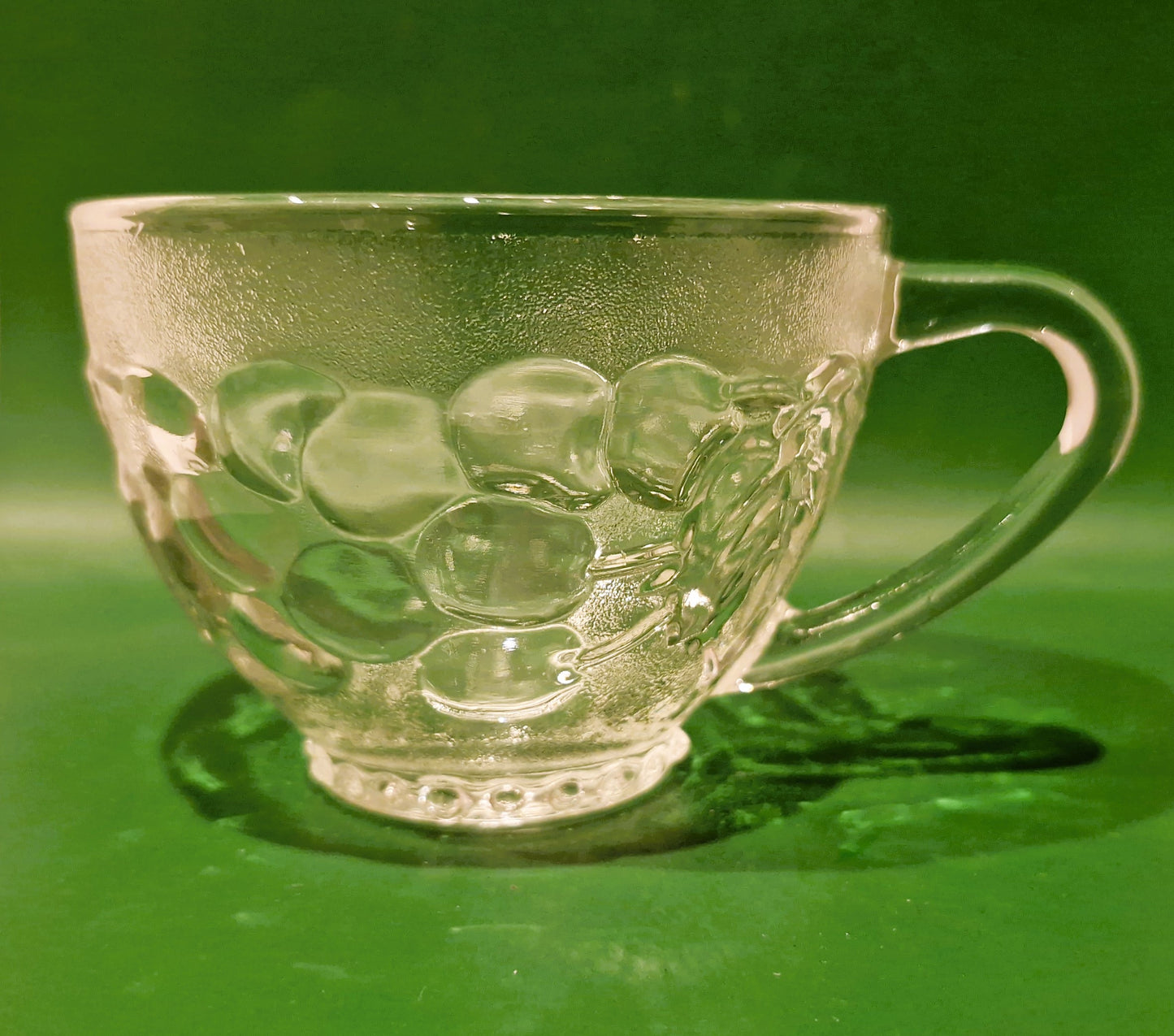 Vintage Pressed Glass Punch Bowl Set: 12 Glasses, Mid-Century Cocktail Party, Christmas Party