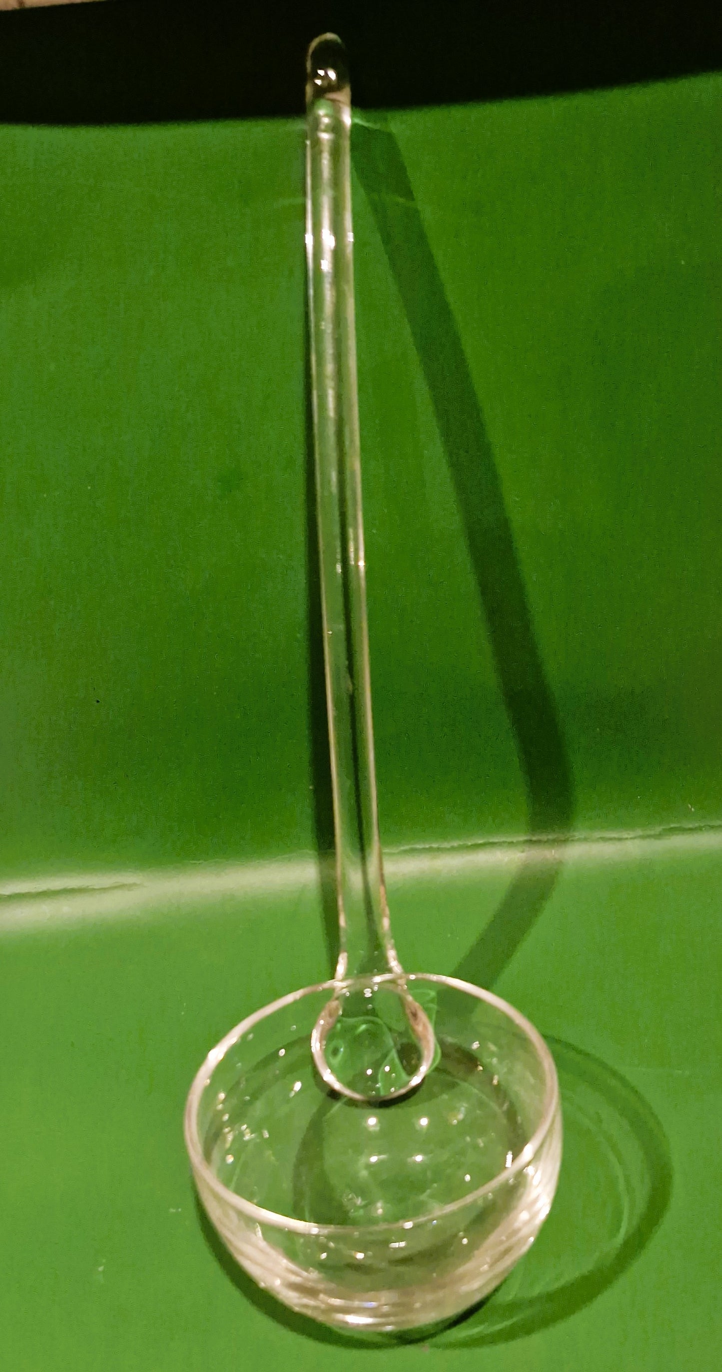 Vintage Clear Glass Ladle: Wine Punch Server, 11 Inch Approx