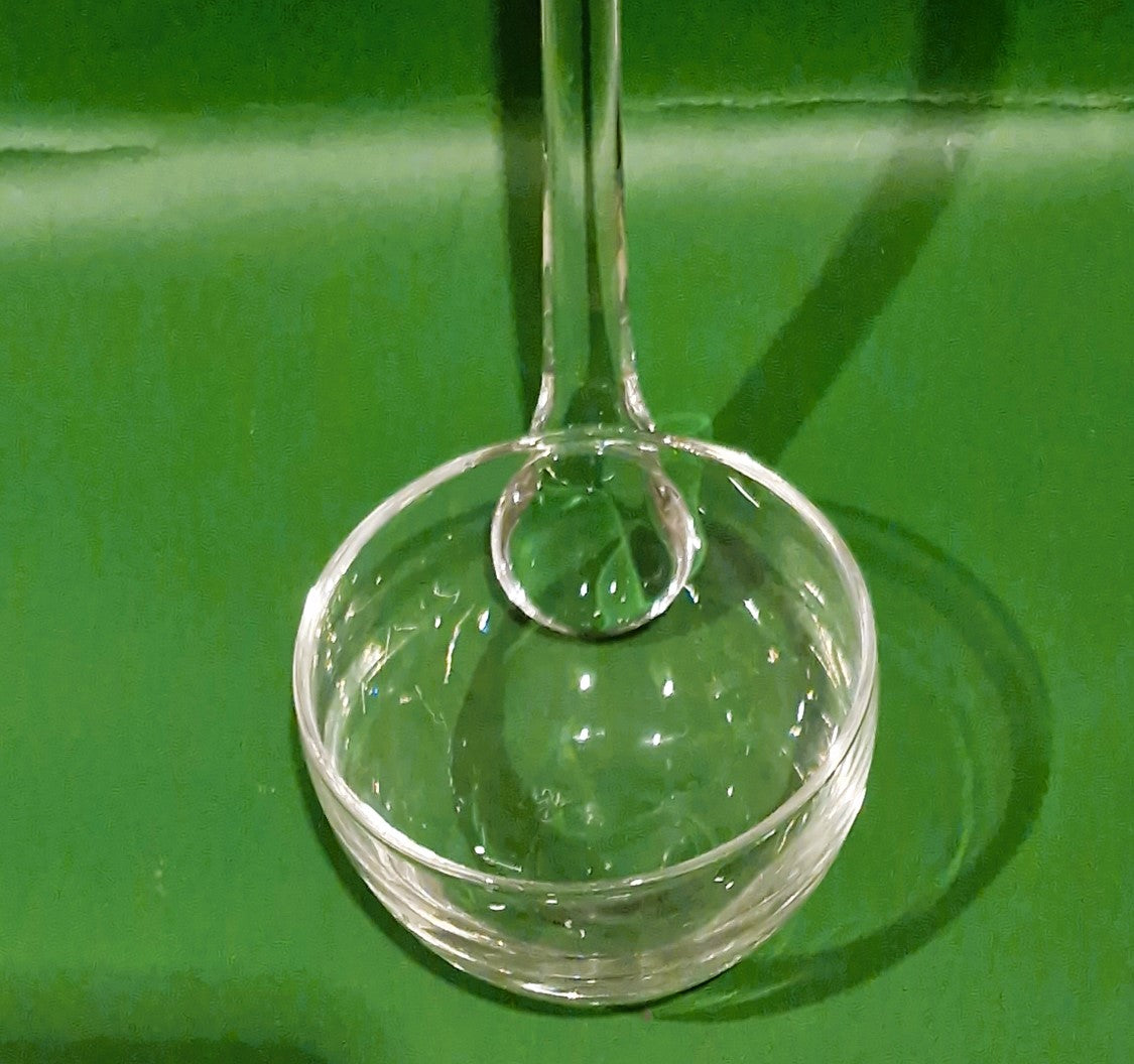 Vintage Clear Glass Ladle: Wine Punch Server, 11 Inch Approx