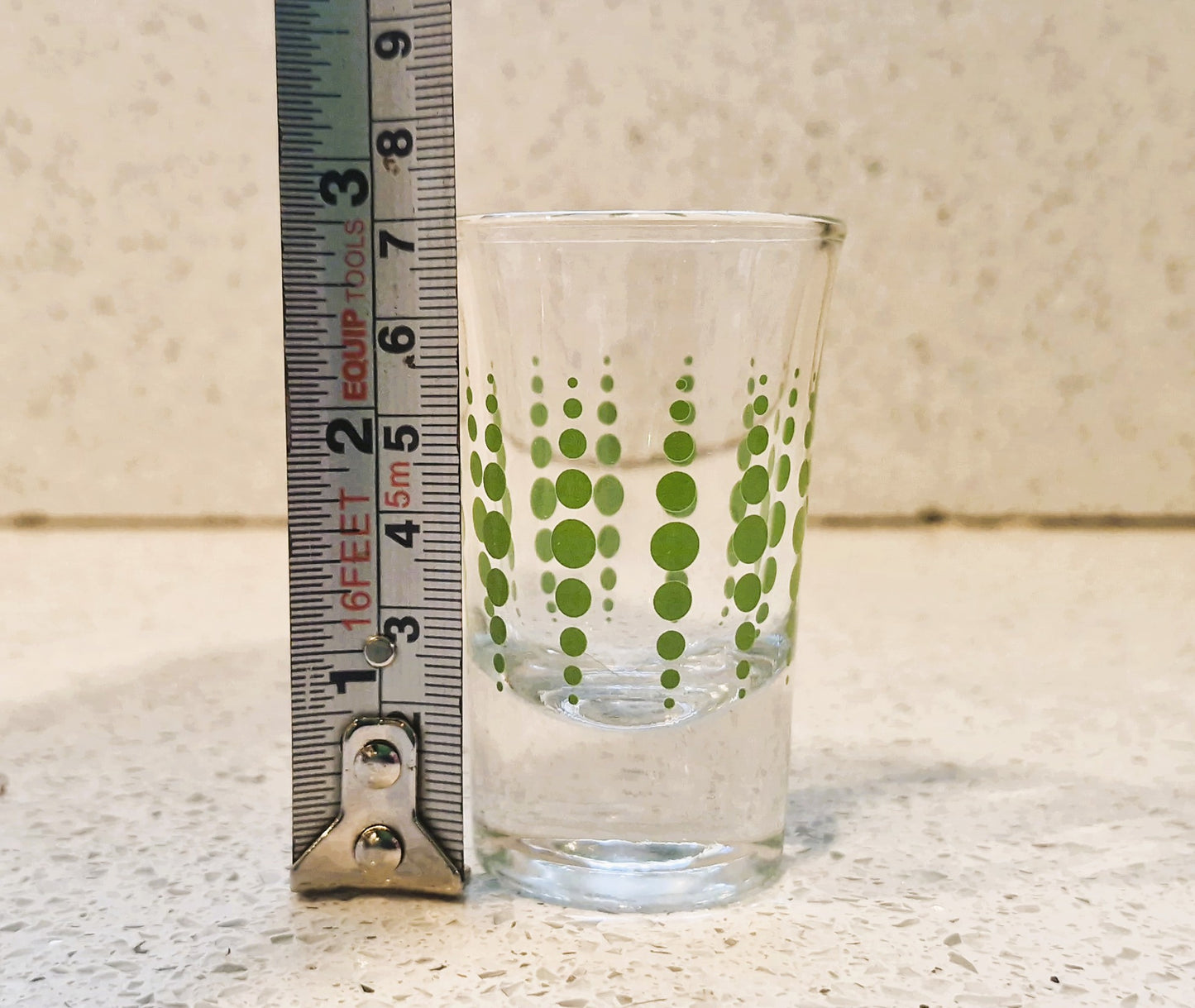 Vintage  French Shot Glasses, Bright, Retro, Set of 4