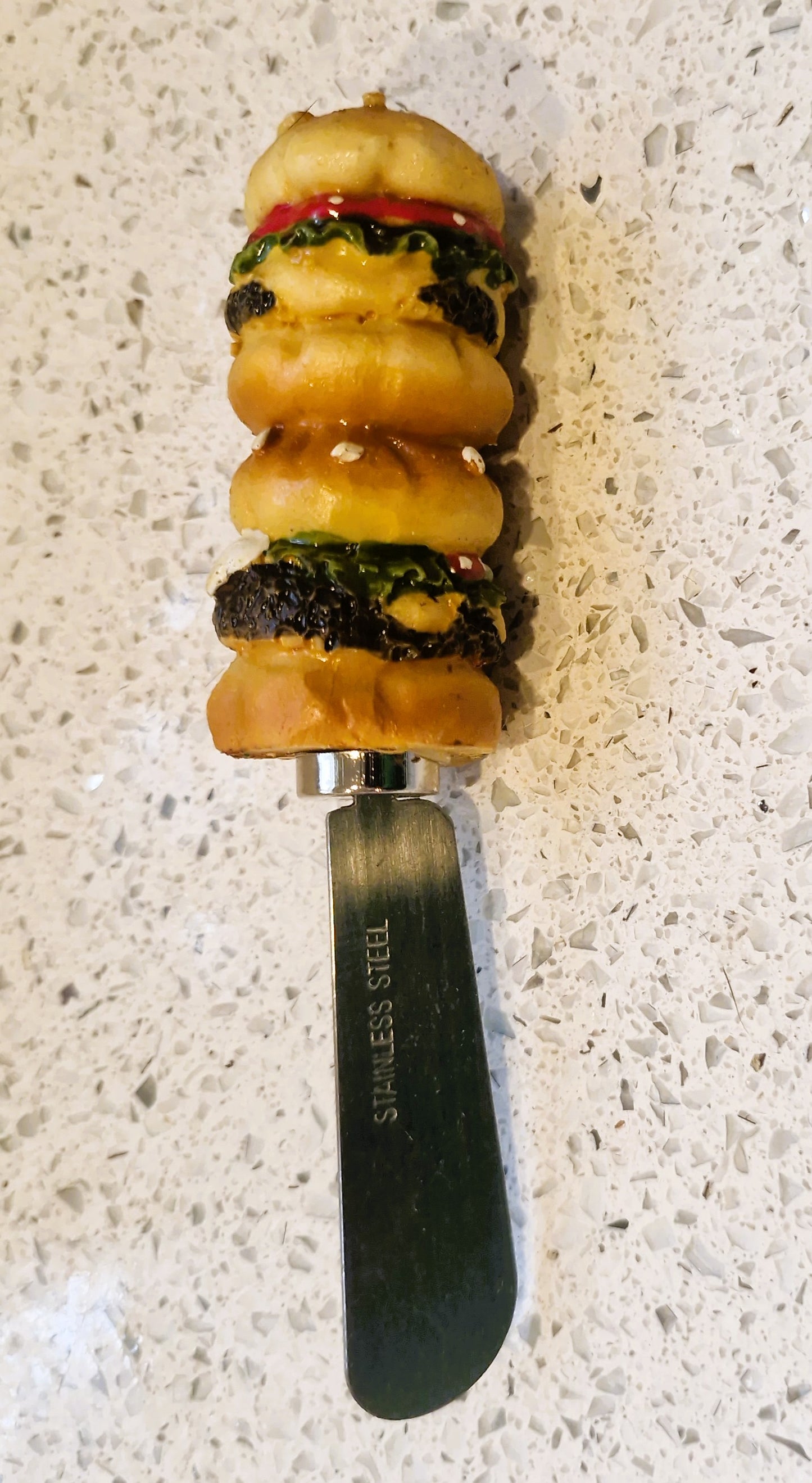 Vintage Vegetable, Burger and Hotdog Handle Butter Spreaders: Kitsch Quirky Spreaders