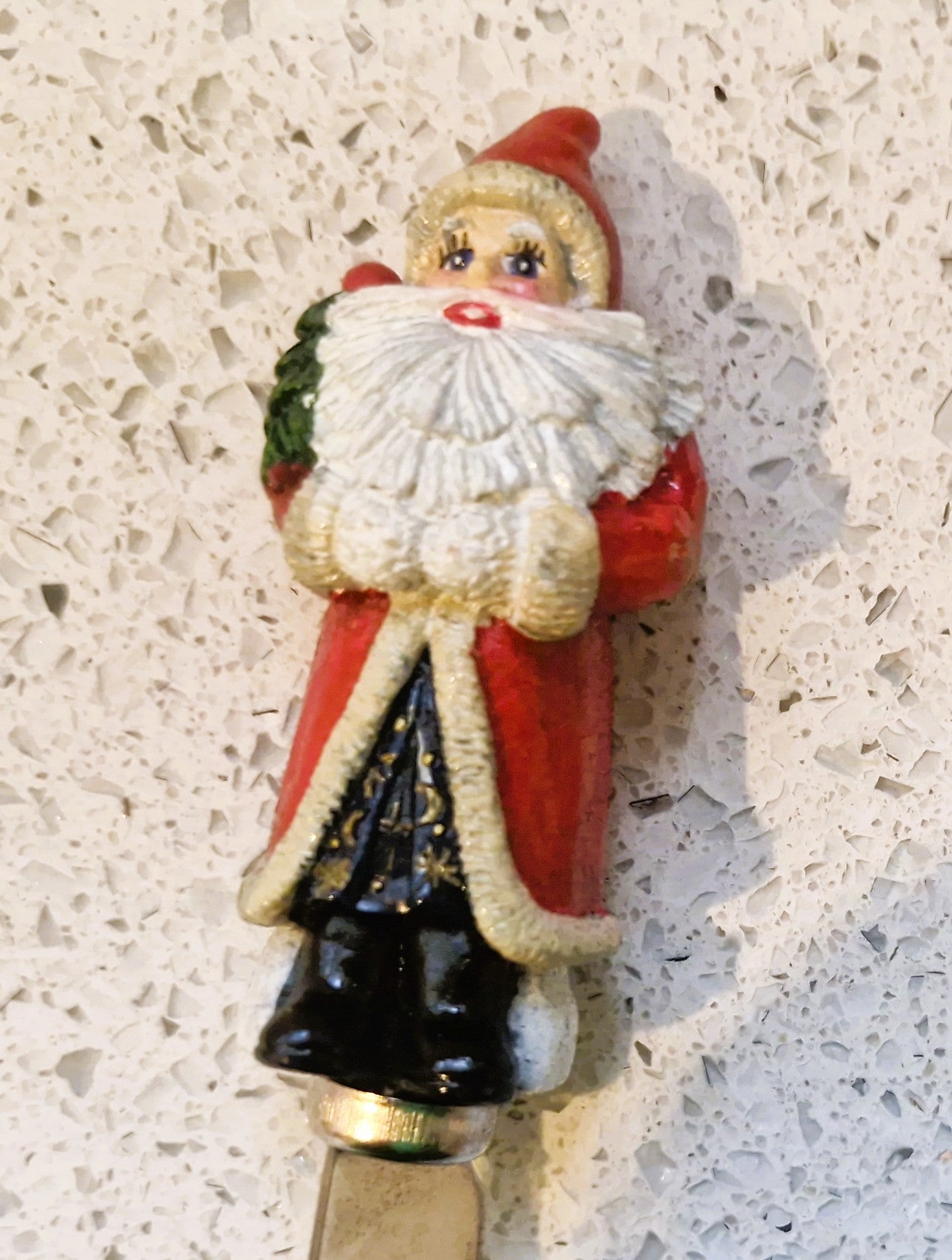 Christopher Radko Home for the Holidays Santa spreading knives: Santa Butter spreaders