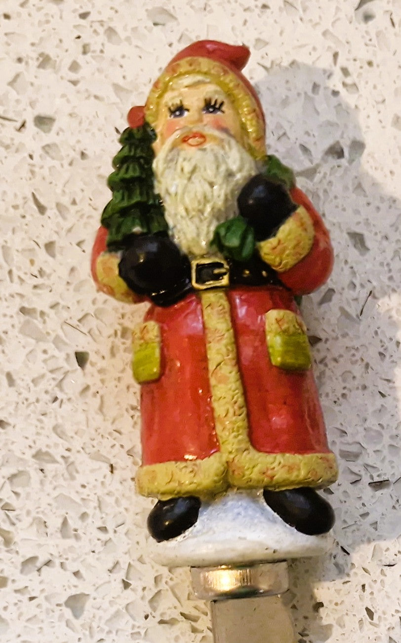 Christopher Radko Home for the Holidays Santa spreading knives: Santa Butter spreaders