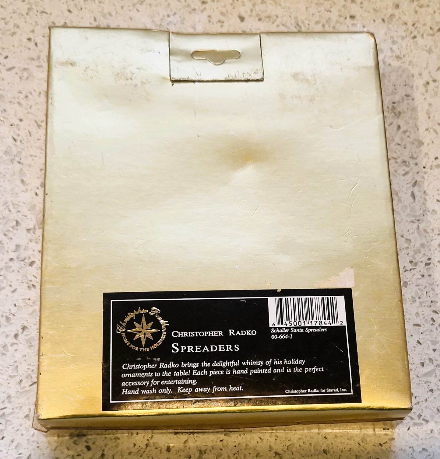 Christopher Radko Home for the Holidays Santa spreading knives: Santa Butter spreaders