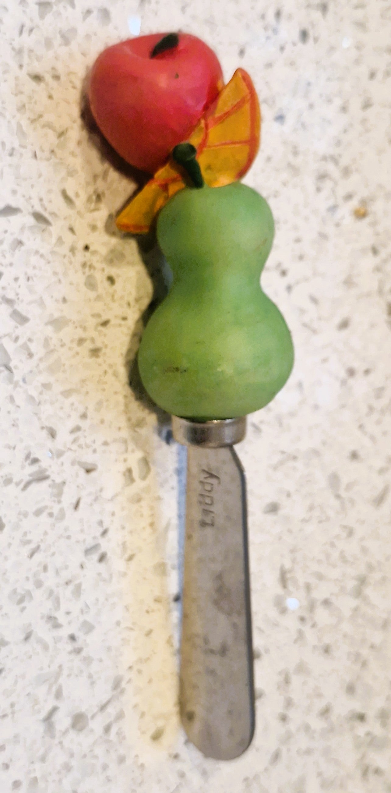 Vintage Butter spreaders, Quirky, Novelty, Boxed, Immaculate, Fruit, Pear, Orange, Jam