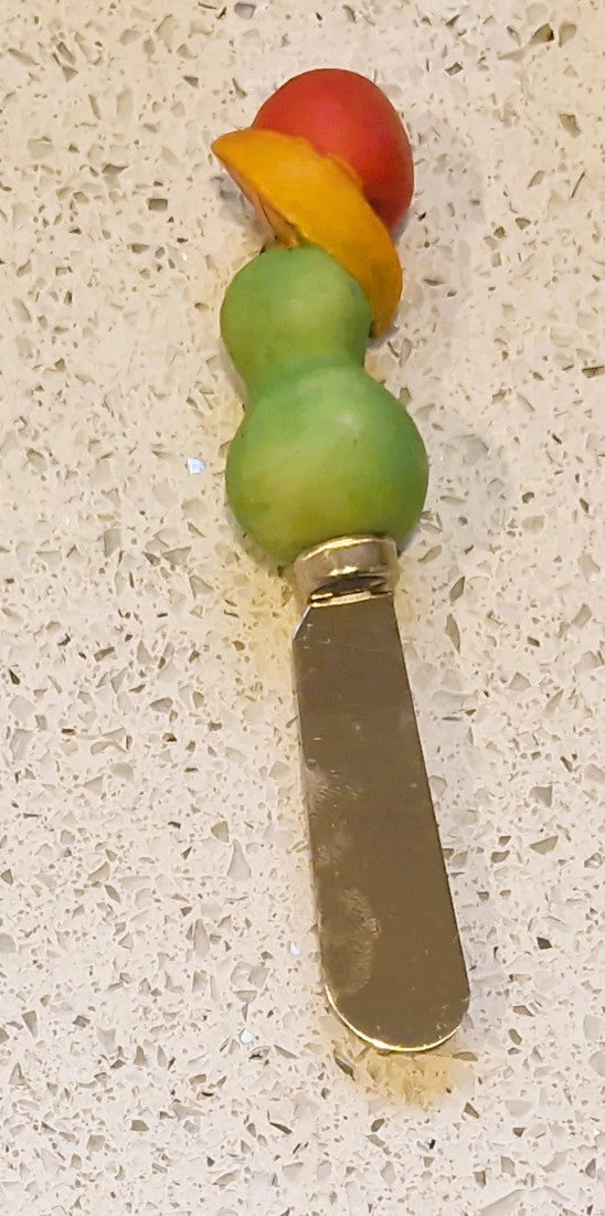 Vintage Butter spreaders, Quirky, Novelty, Boxed, Immaculate, Fruit, Pear, Orange, Jam