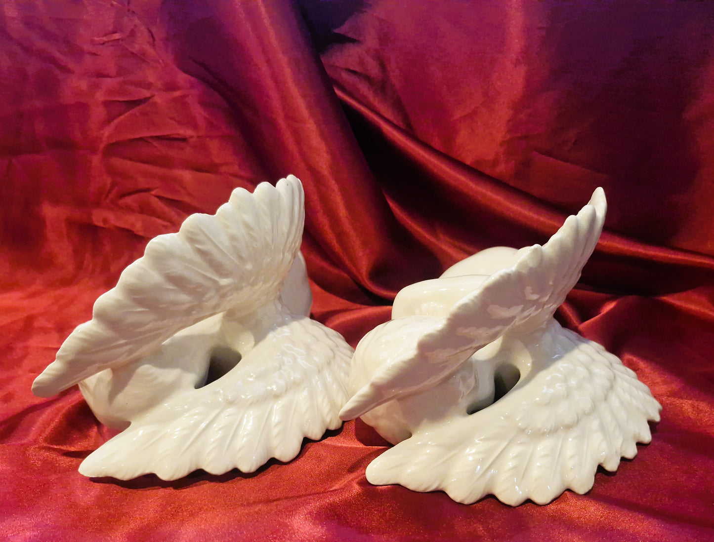 Handcrafter White Cherubs, Christmas, Xmas, Decorations, Ornaments, Stylish, Angels, Cherubs