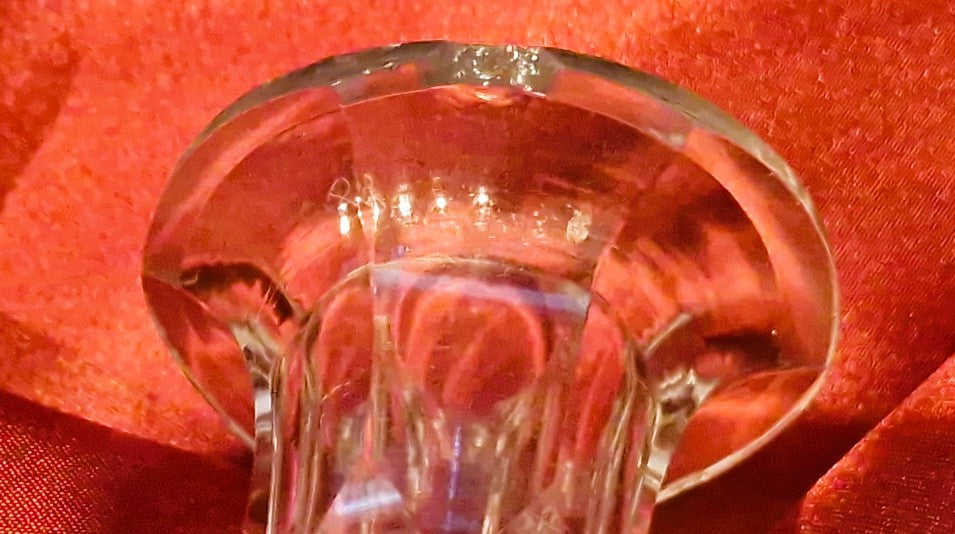 Vintage French Crystal Claret Jug, Bell Bottom Decanter