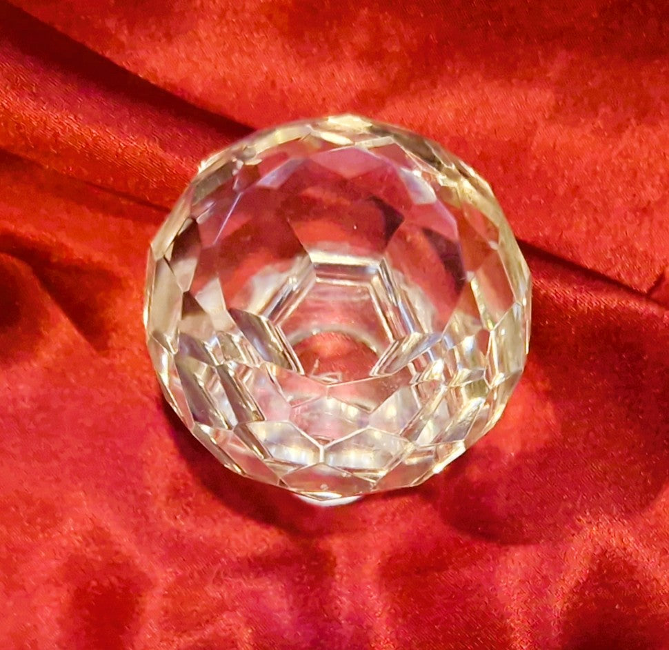 Vintage French Crystal Claret Jug, Bell Bottom Decanter