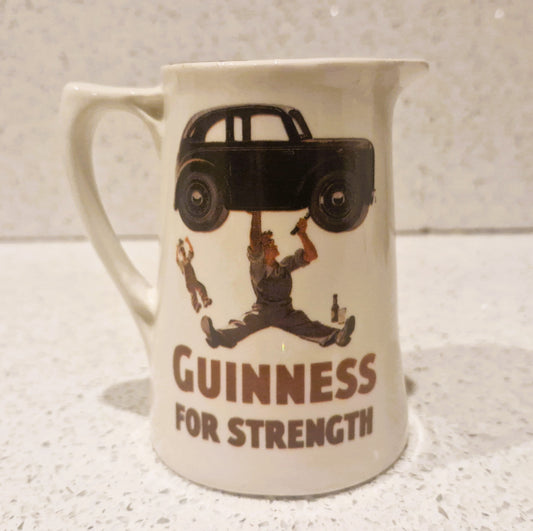 Vintage Guinness Advertising Pitcher: "Guinness for Strength"
