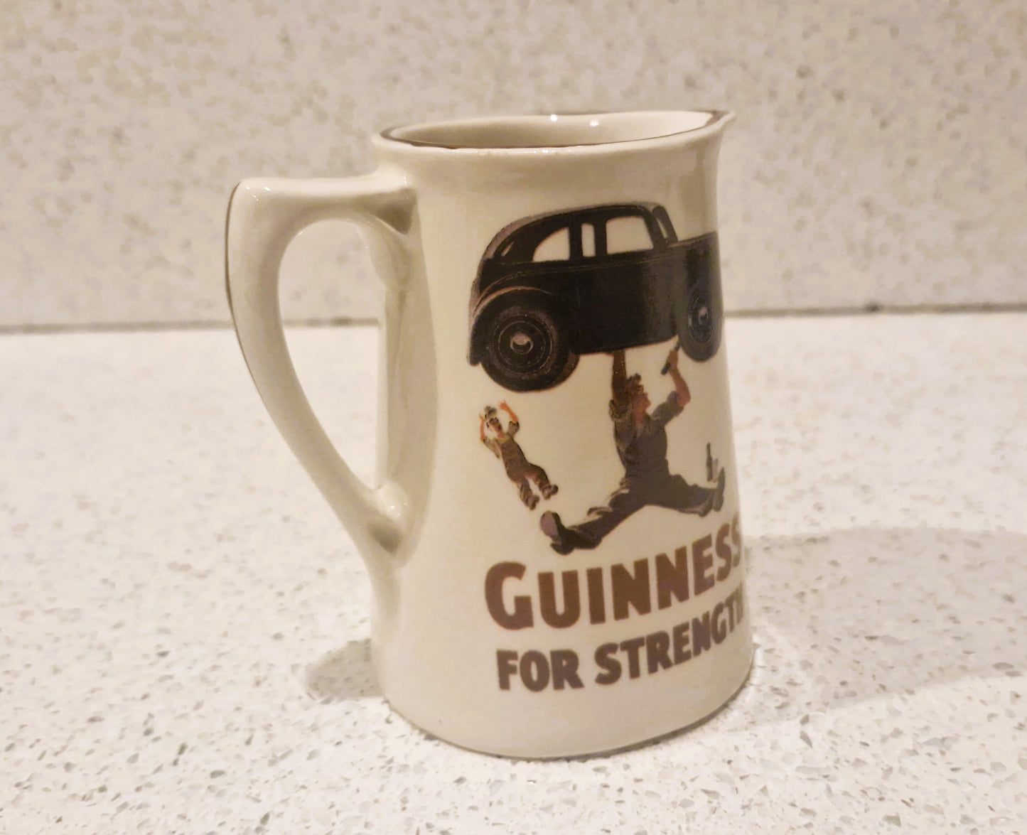 Vintage Guinness Advertising Pitcher: "Guinness for Strength"
