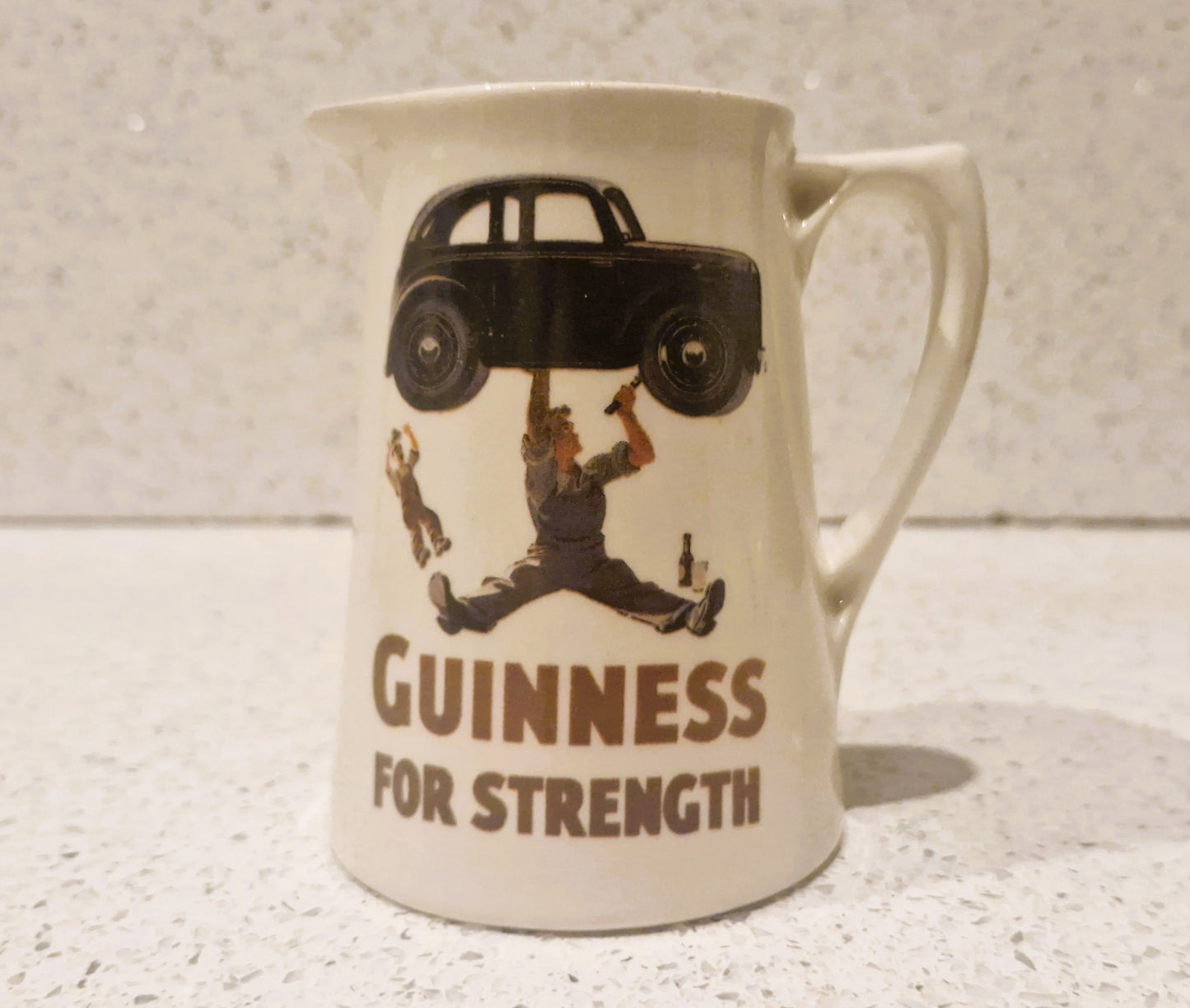 Vintage Guinness Advertising Pitcher: "Guinness for Strength"