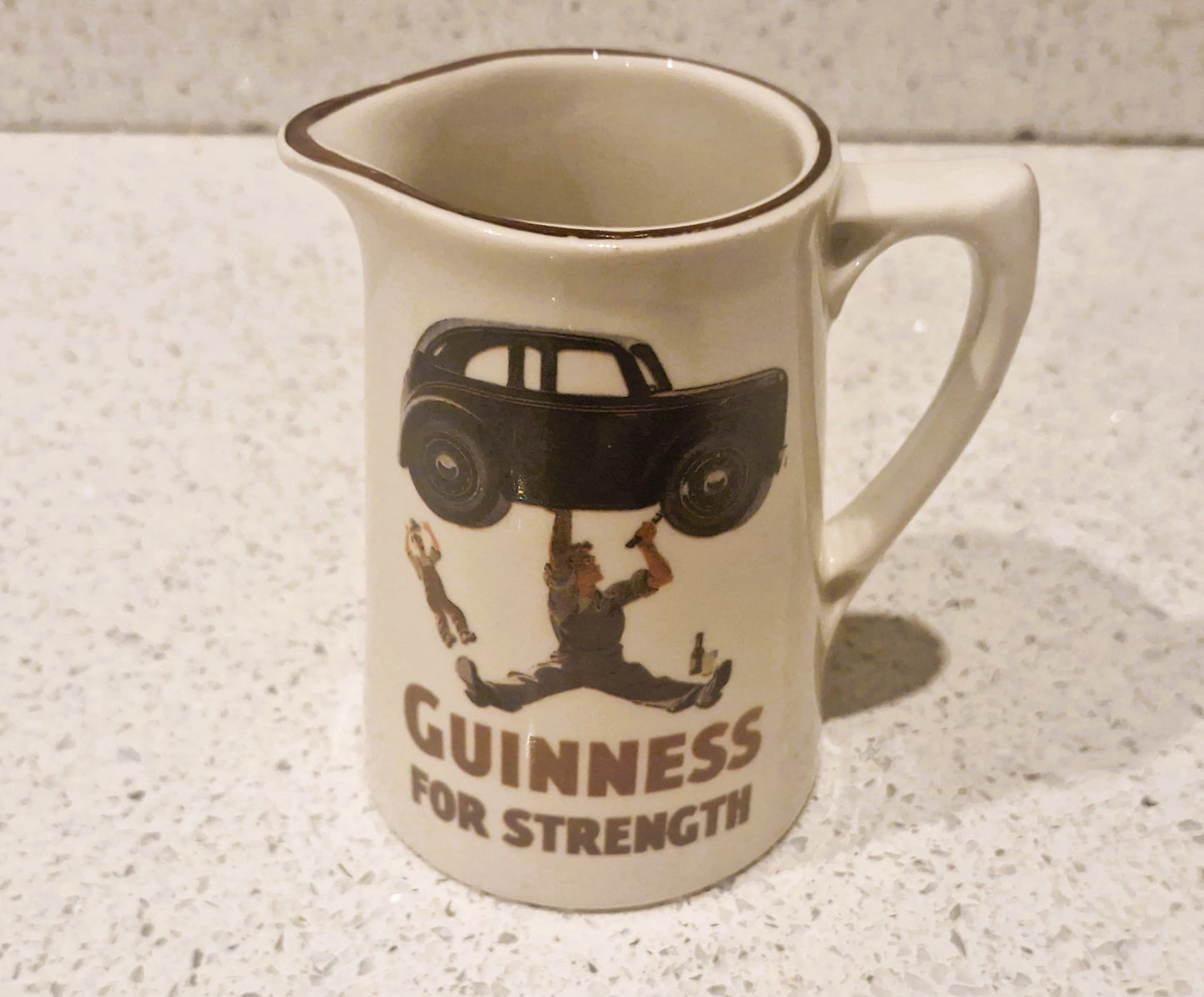 Vintage Guinness Advertising Pitcher: "Guinness for Strength"