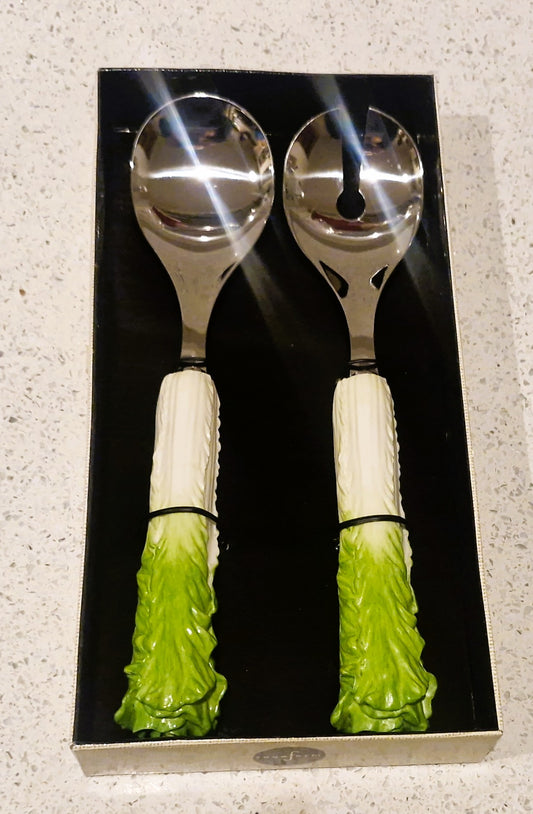 Vintage Sagaform Leek Salad Servers: Unused in Original Packaging, Sagaform Salad servers, Leeks