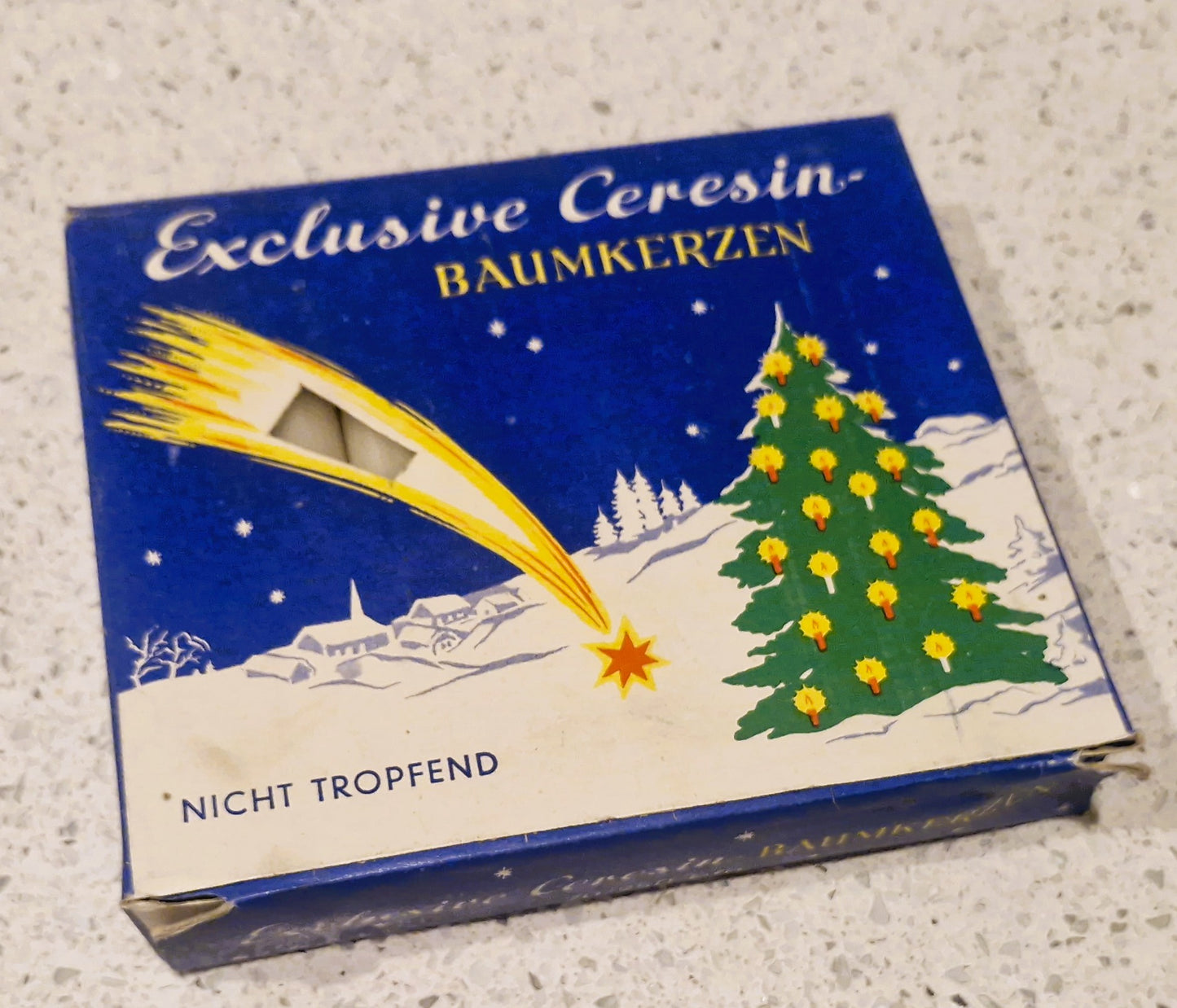 Hand Drawn, Hand Made, German Xmas Tree Candles, Feinste Gezogene Baumkerzen,  Menorah, Finest Drawn Tree Candles, 20, Boxed, Angel Games