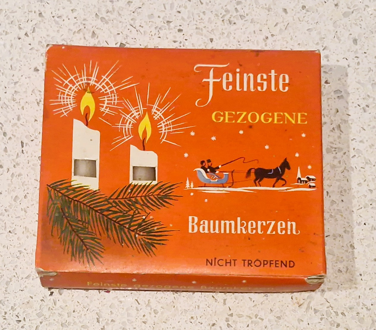 Hand Drawn, Hand Made, German Xmas Tree Candles, Feinste Gezogene Baumkerzen,  Menorah, Finest Drawn Tree Candles, 20, Boxed, Angel Games,