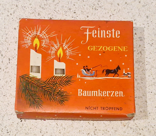 Hand Drawn, Hand Made, German Xmas Tree Candles, Feinste Gezogene Baumkerzen,  Menorah, Finest Drawn Tree Candles, 20, Boxed, Angel Games,