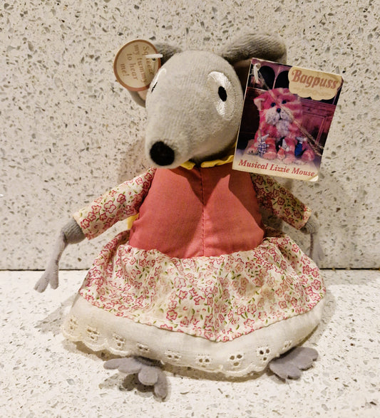 Bagpuss, Lizzie Mouse, Plush Toy, Singing, We will mend it, we will fix it, RARE - Working, Immaculate