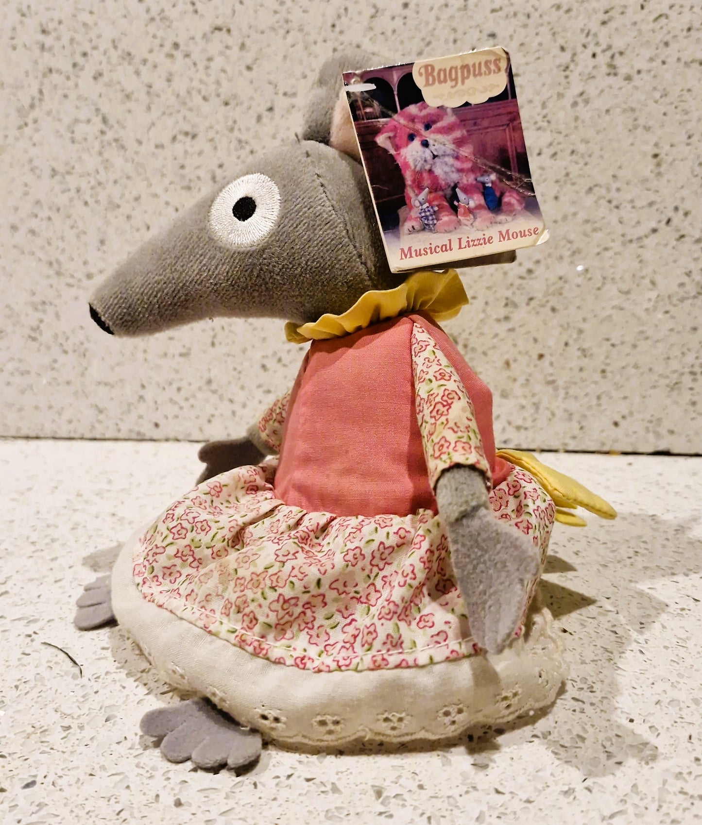 Bagpuss, Lizzie Mouse, Plush Toy, Singing, We will mend it, we will fix it, RARE - Working, Immaculate