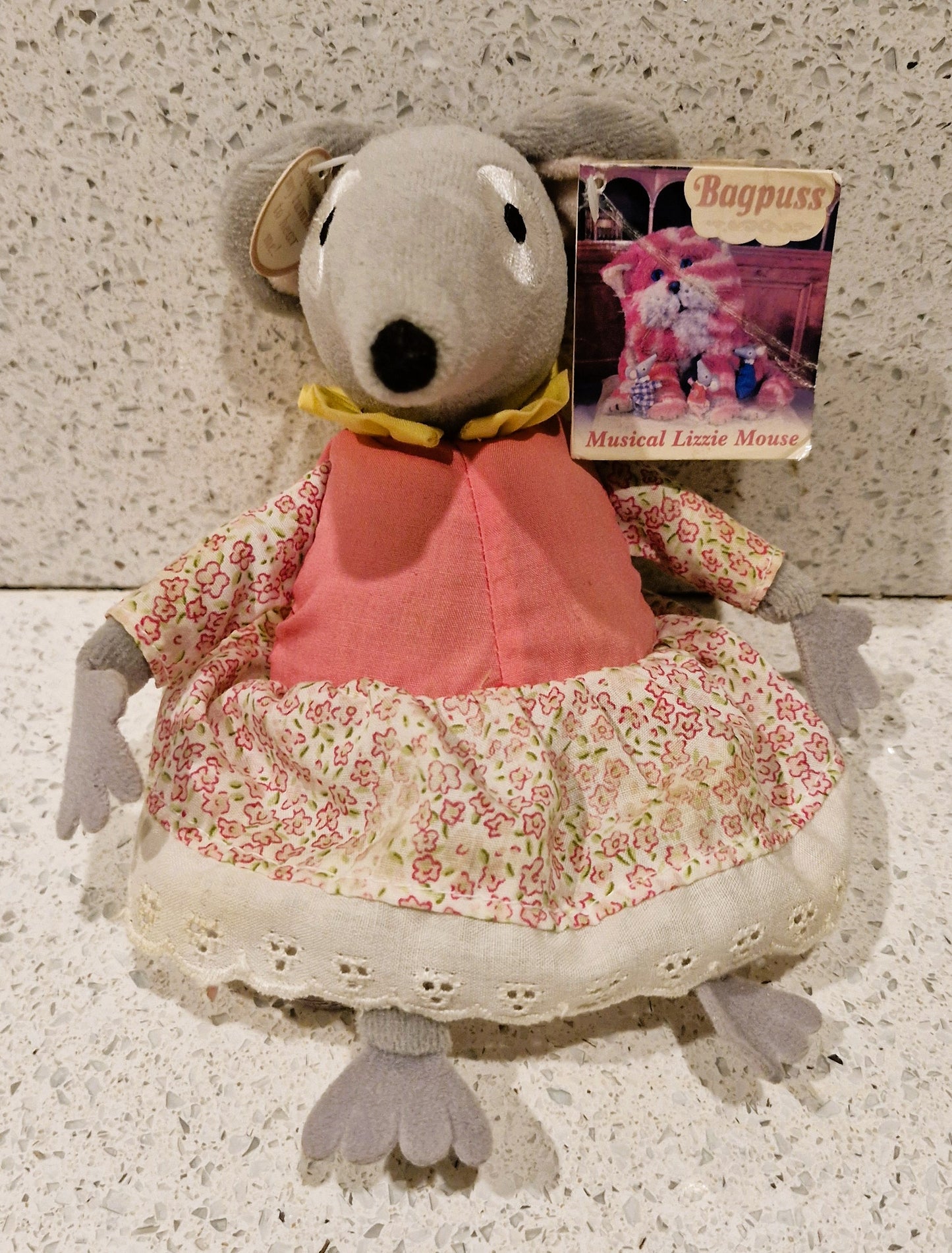 Bagpuss, Lizzie Mouse, Plush Toy, Singing, We will mend it, we will fix it, RARE - Working, Immaculate