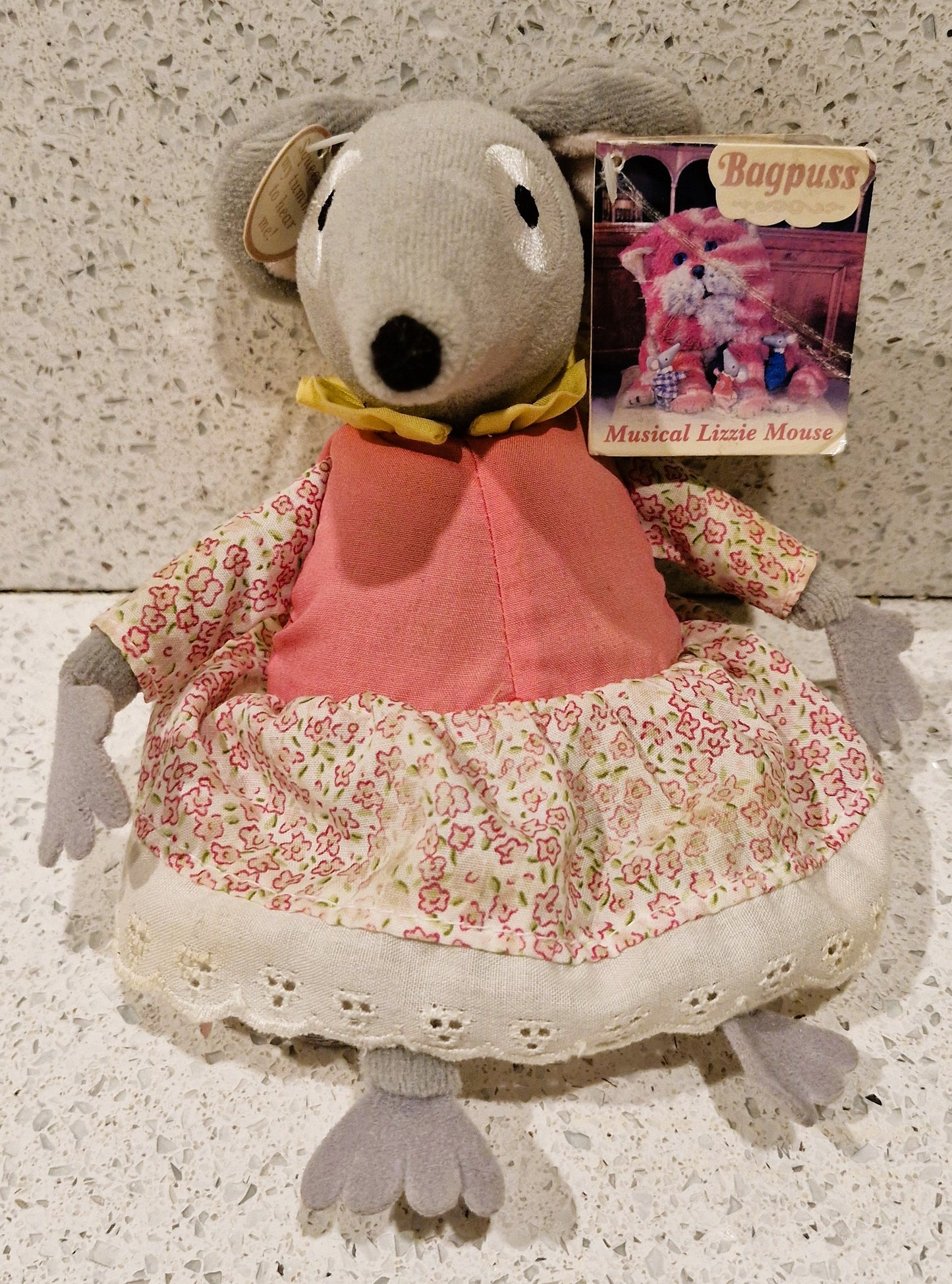 Bagpuss, Lizzie Mouse, Plush Toy, Singing, We will mend it, we will fix it, RARE - Working, Immaculate