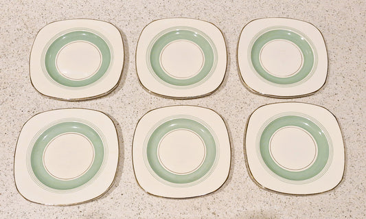 Art Deco, English Ironstone, Tea Plates, Washington Pottery, Hanley, England, Side Plates, Cake Plates, Plates