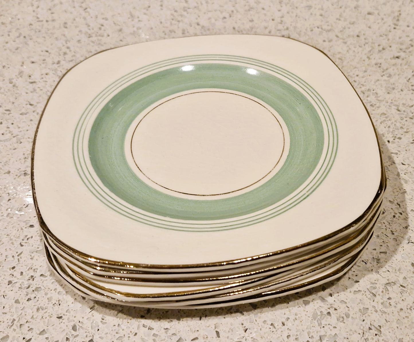 Art Deco, English Ironstone, Tea Plates, Washington Pottery, Hanley, England, Side Plates, Cake Plates, Plates