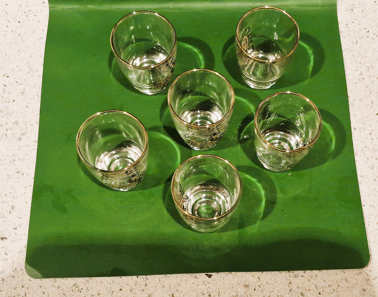 Boxed Vintage Set Of 6 Welsh Lady Shorts Glasses, Sherry Glasses, Welsh, Wales, Welsh Lady, Shot glasses, 1960s