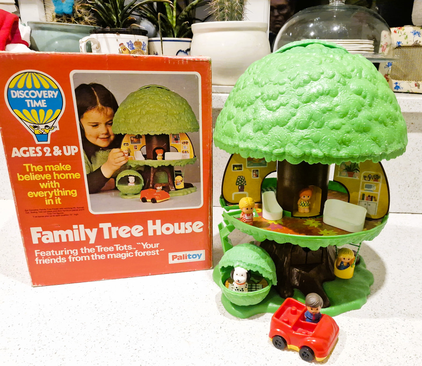 Vintage 1970s Palitoy Discovery Time Pop Up Tree House with Characters & Car - Boxed, Tree tots, Pop Up Tree House, 70s, 80s, Vintage Toys