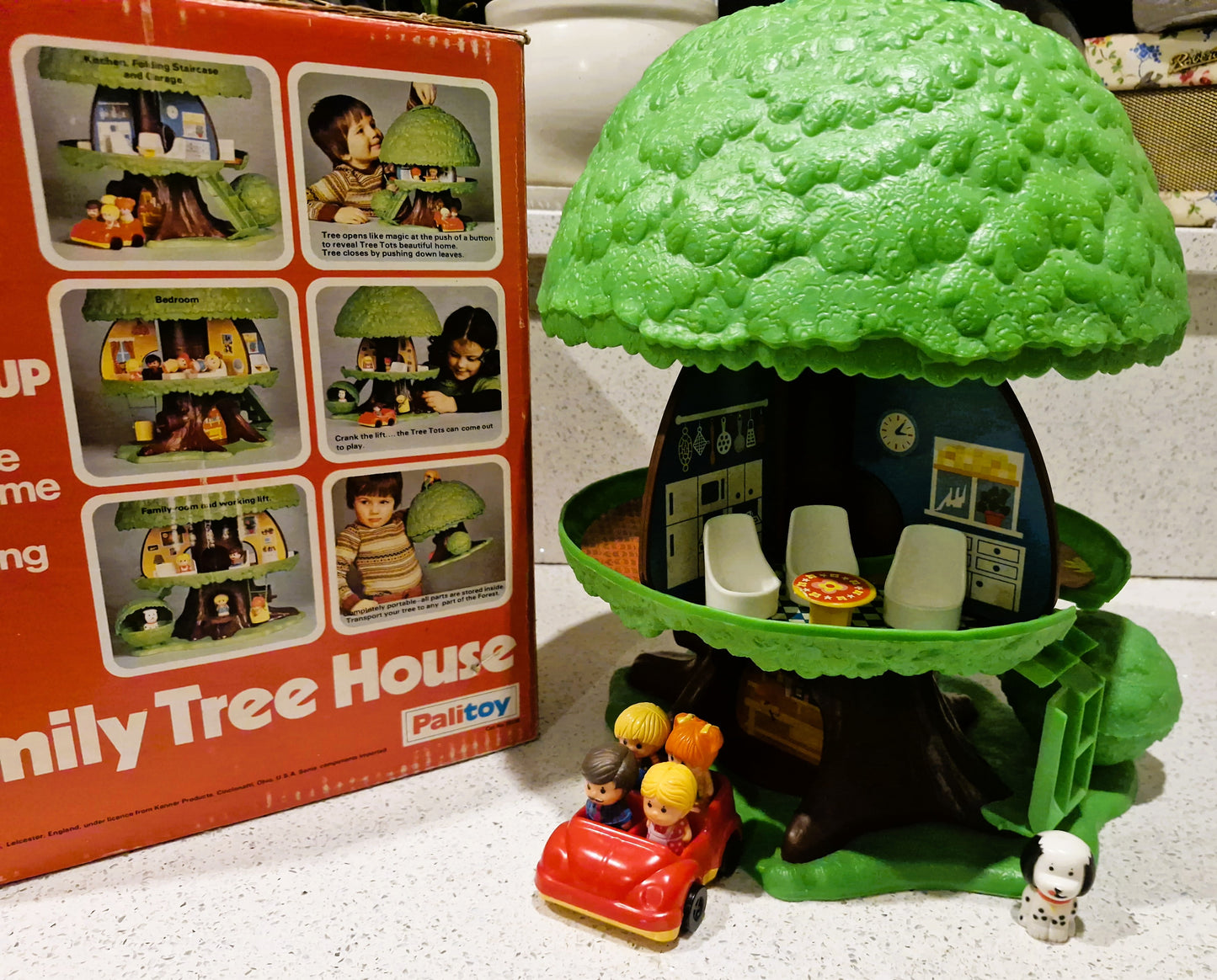 Vintage 1970s Palitoy Discovery Time Pop Up Tree House with Characters & Car - Boxed, Tree tots, Pop Up Tree House, 70s, 80s, Vintage Toys