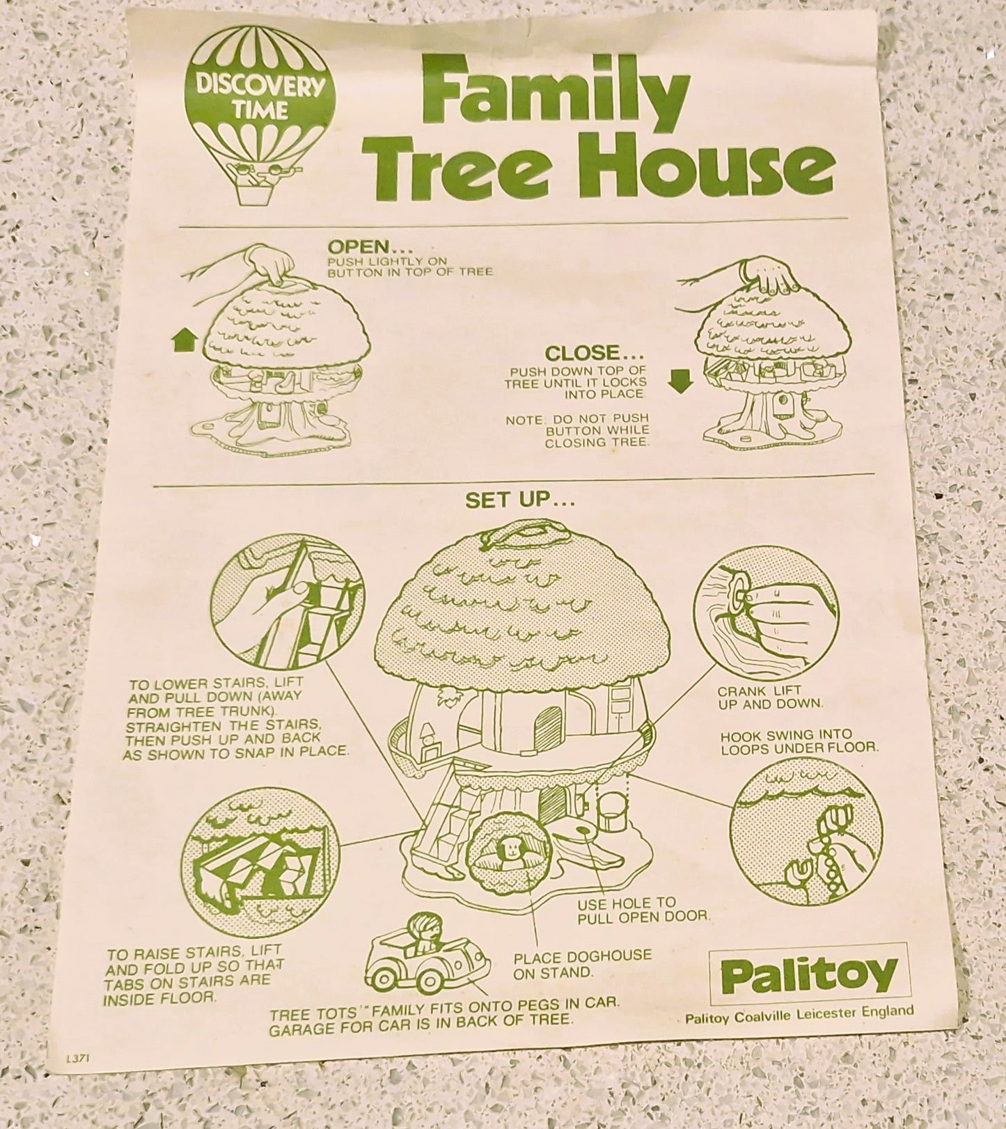 Vintage 1970s Palitoy Discovery Time Pop Up Tree House with Characters & Car - Boxed, Tree tots, Pop Up Tree House, 70s, 80s, Vintage Toys
