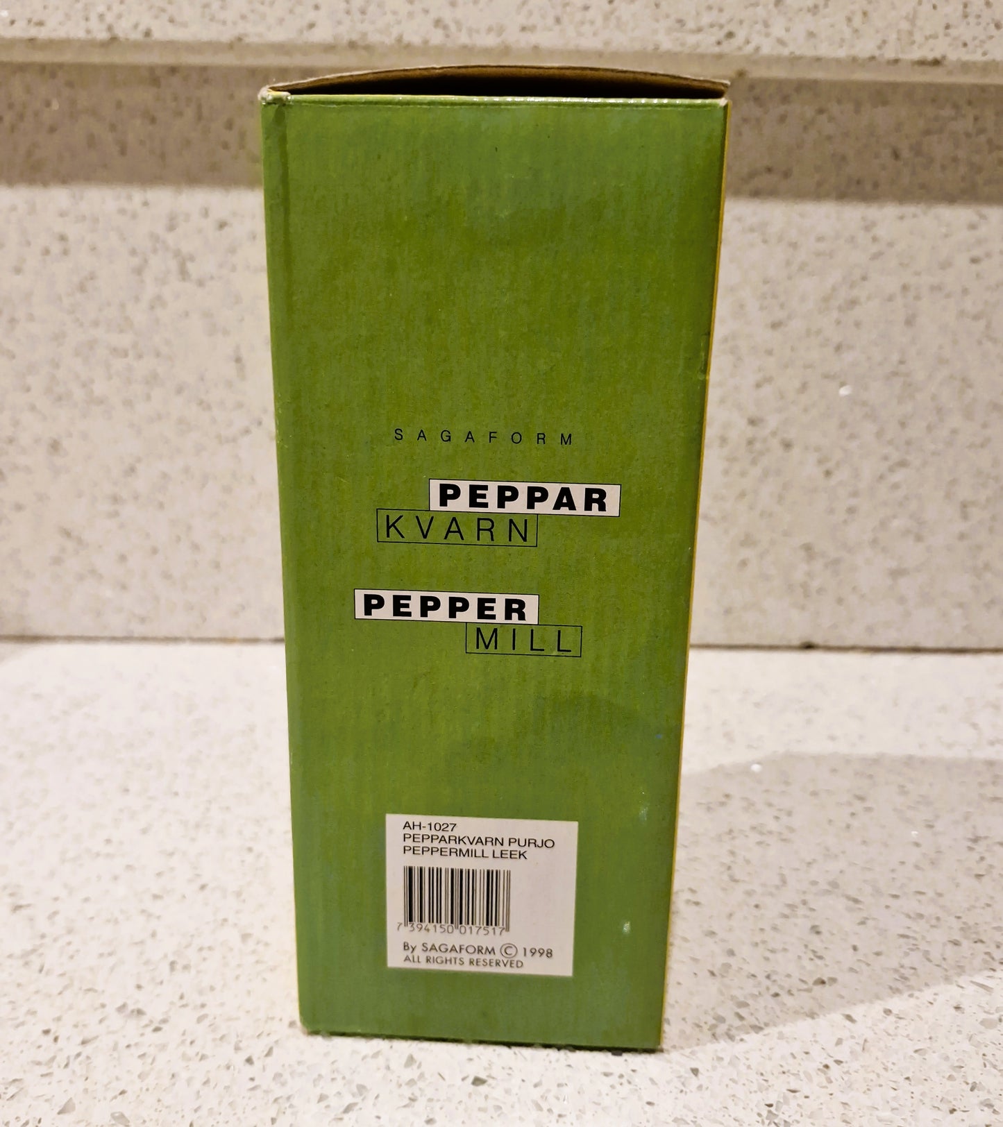 Sagaform Pepper Mill Grinder, Leek Shaped: Rare, 90s, Vintage, Retro Kitchen