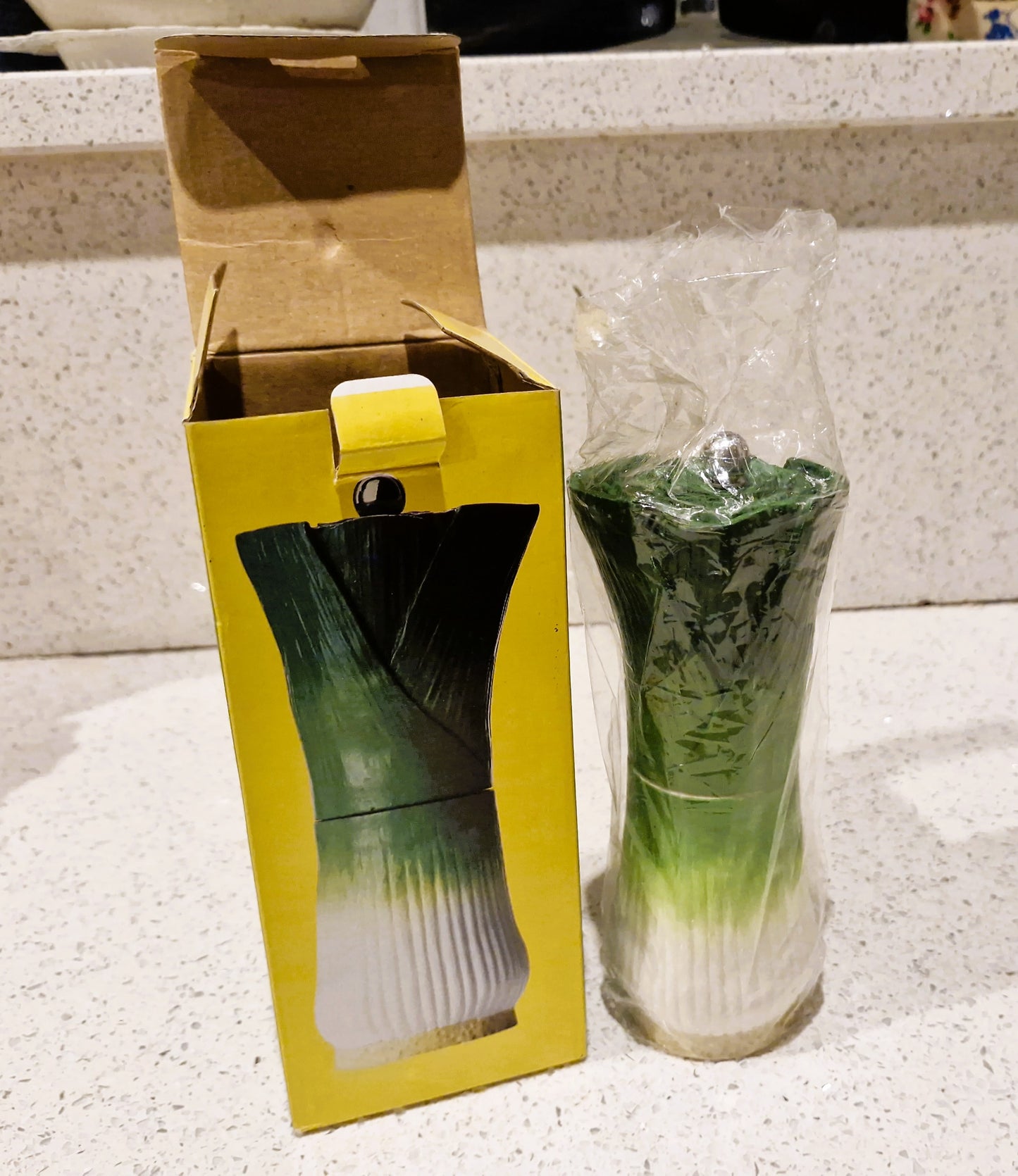 Sagaform Pepper Mill Grinder, Leek Shaped: Rare, 90s, Vintage, Retro Kitchen